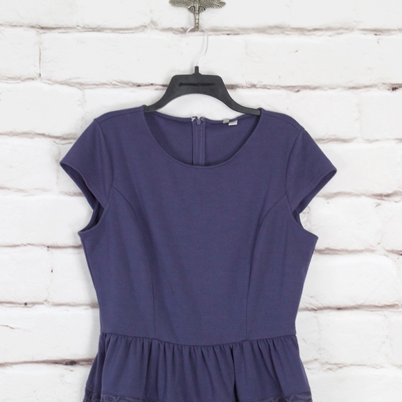 Lauren Conrad Purple Cotton Nylon Dress Size 14 - Picture 2 of 8